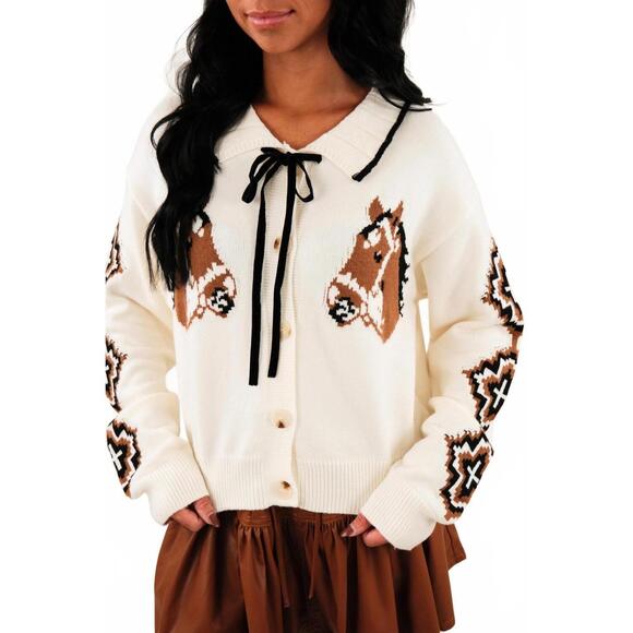 ROWDY CROWD Sweaters - NEW ROWDY CROWD western belle cardigan in ivory